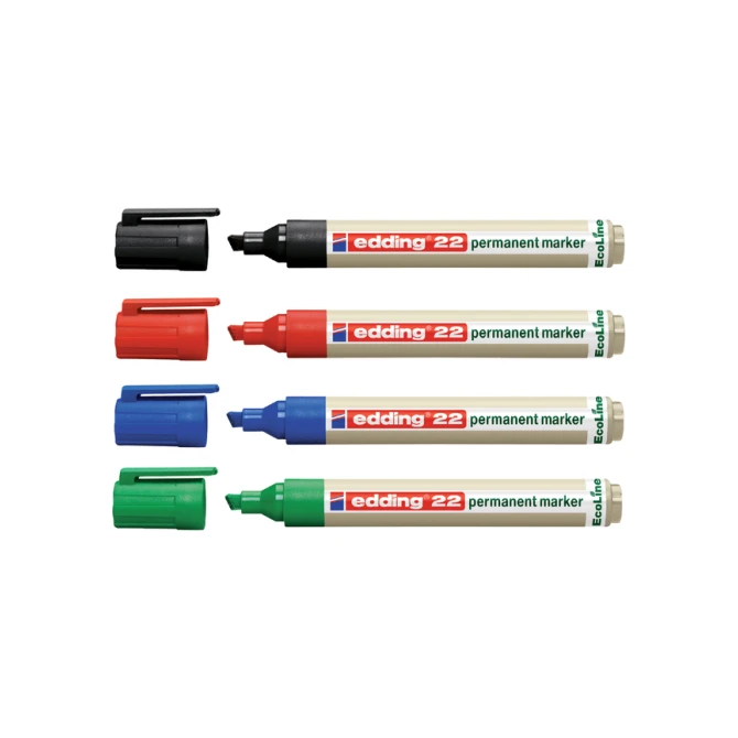 Viltstift edding 22 EcoLine schuin zwart 1-5mm