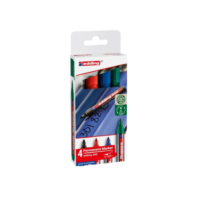 Viltstift edding 300 rond 1.5-3mm assorti 4 stuks