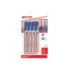 Viltstift edding 3000 rond 1.5-3mm blauw blister à 4 stuks