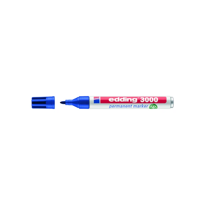Viltstift edding 3000 rond 1.5-3mm blauw