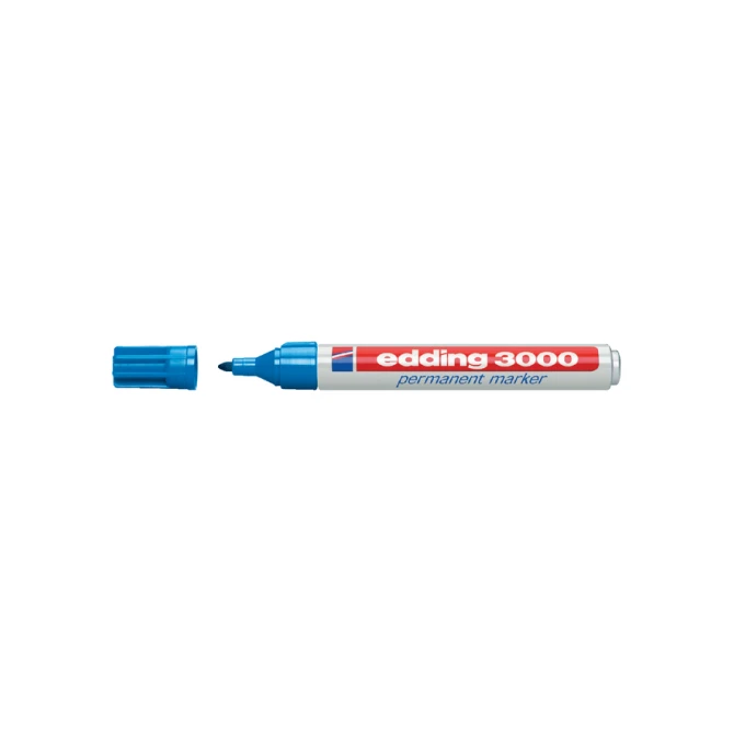 Viltstift edding 3000 rond 1.5-3mm lichtblauw