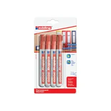 Viltstift edding 3000 rond 1.5-3mm rood blister à 4 stuk