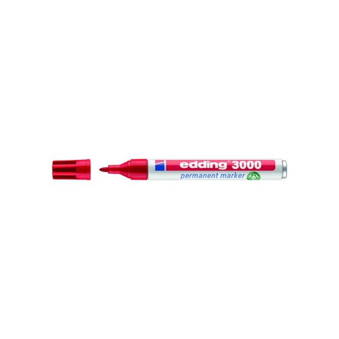 Viltstift edding 3000 rond 1.5-3mm rood