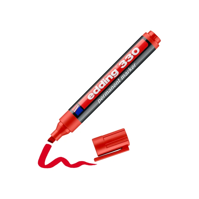 Viltstift edding 330 schuin 1.5-5mm rood