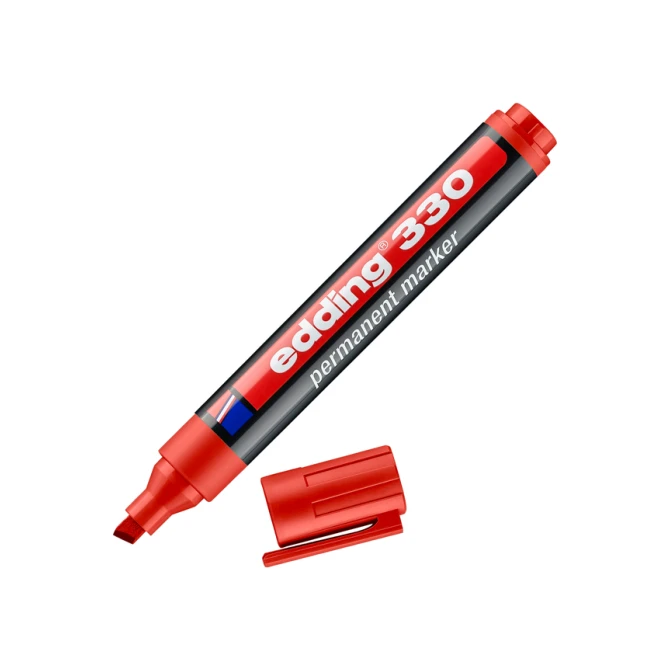 Viltstift edding 330 schuin 1.5-5mm rood