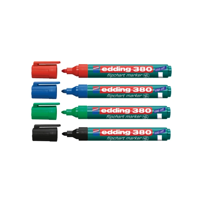 Viltstift edding 380 flipover rond 1.5-3mm zwart