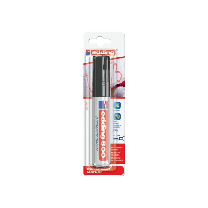 Viltstift edding 800 schuin 4-12mm zwart blister à 1 stuk