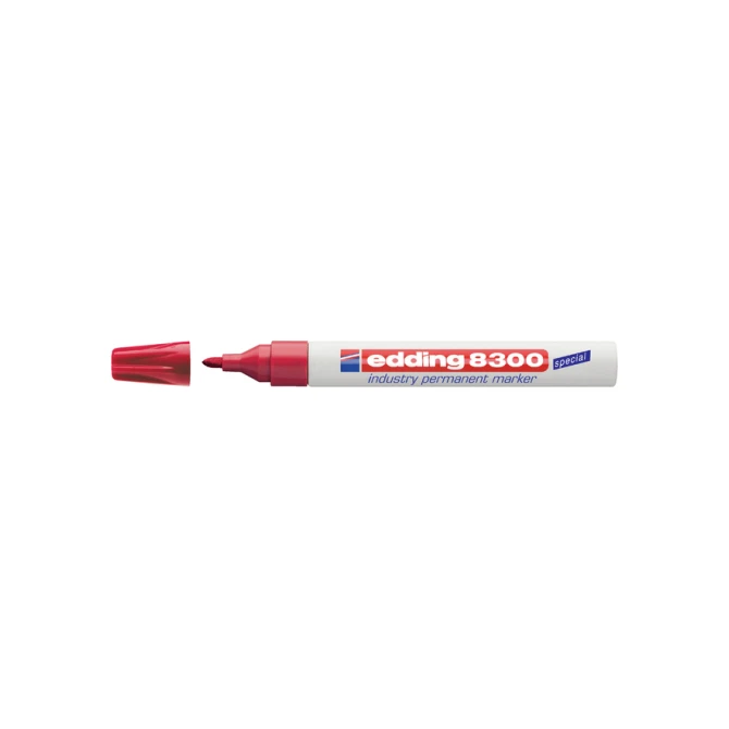 Viltstift edding 8300 industrie rond 1.5-3mm rood
