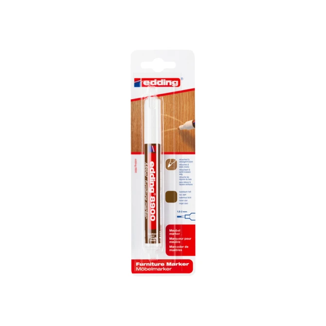 Viltstift edding 8900 meubel rond 1.5-2mm licht notenhout blister 1st