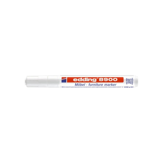 Viltstift edding 8900 meubel rond 1.5-2mm spierwit blister à 1 stuk