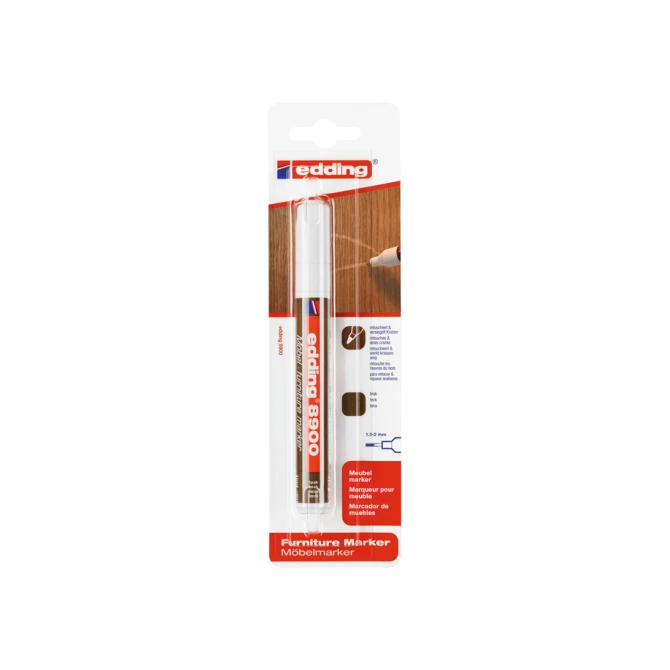 Viltstift edding 8900 meubel rond 1.5-2mm teak blister à 1 stuk