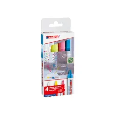 Viltstift edding 95 glasbord rond 1.5-3mm incl wit assorti 4 stuks