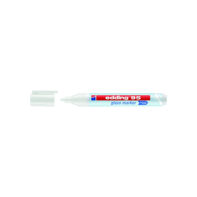 Viltstift edding 95 glasbord rond 1.5-3mm wit