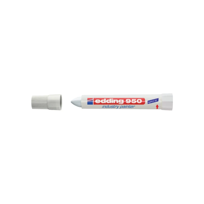 Viltstift edding 950 pastamarker industry rond 10mm wit blister à 1st
