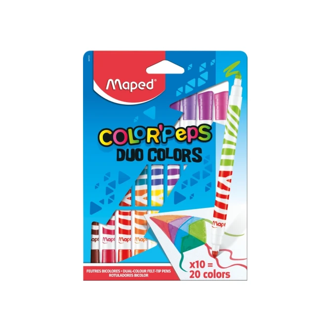 Viltstift Maped Color'Peps Duo Colors set á 10 stuks assorti