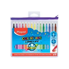 Viltstift Maped Color'Peps Long Life set á 15 kleuren