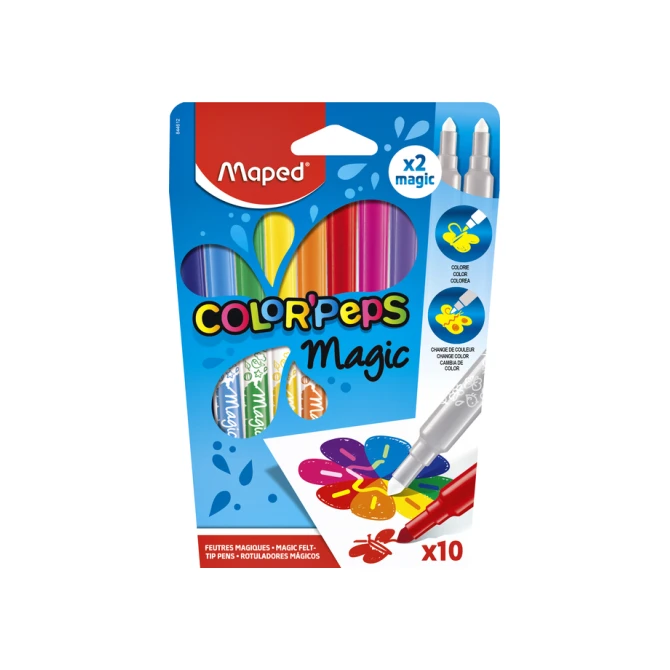 Viltstift Maped Color'Peps Magic set á 10 kleuren