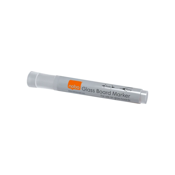Viltstift Nobo glasbord wit 4 stuks