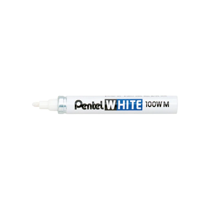 Viltstift Pentel 100W rond 2.2mm wit