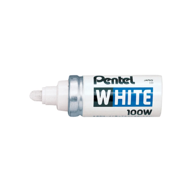 Viltstift Pentel 100W rond 4mm wit