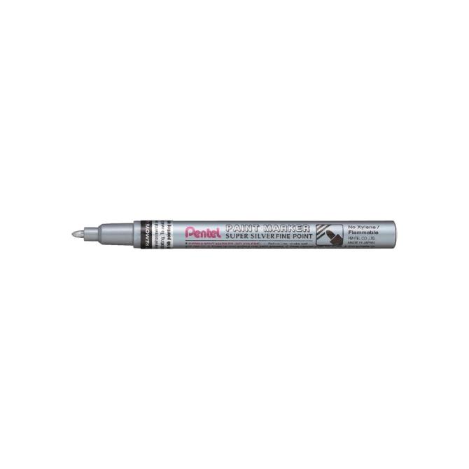 viltstift Pentel MSP10 rond 1.5mm zilver