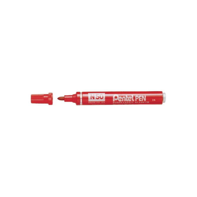 Viltstift Pentel N50 rond 1.5-3mm rood