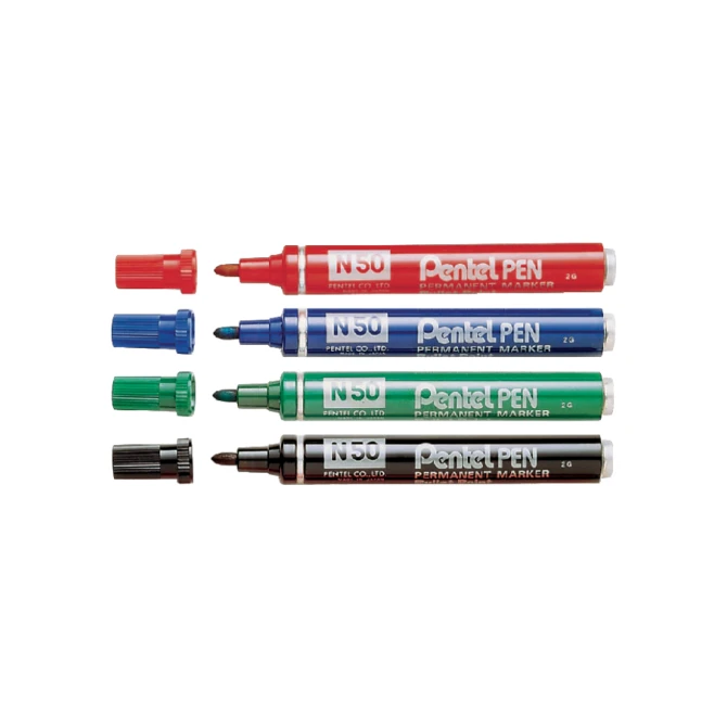 Viltstift Pentel N50 rond 1.5-3mm rood
