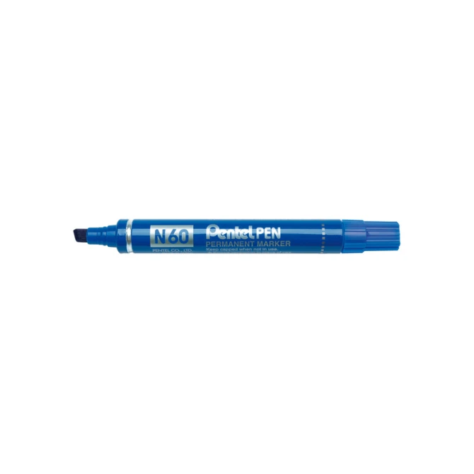 Viltstift Pentel N60 schuin 1.2-6mm blauw