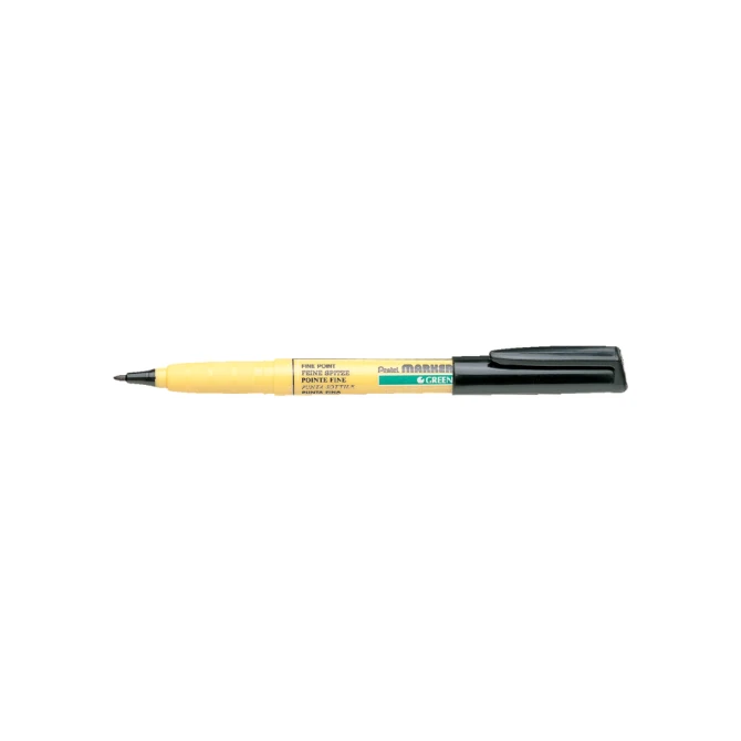 Viltstift Pentel NM10 textiel rond 1mm zwart