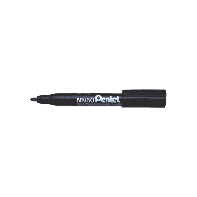 Viltstift Pentel NN50 rond 1.3-3mm zwart