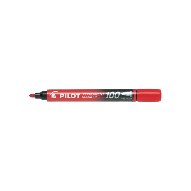 Viltstift PILOT 100 rond fijn rood