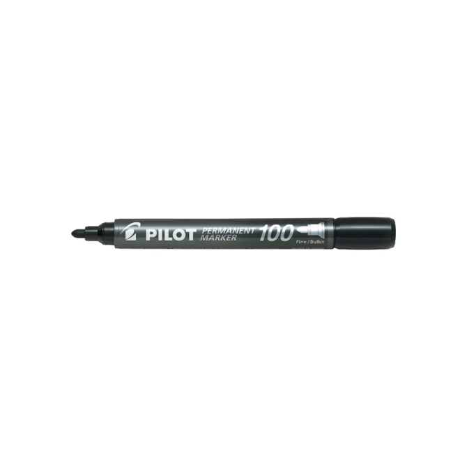 Viltstift PILOT 100 rond fijn zwart