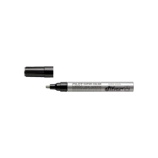 Viltstift PILOT Super Color lakmarker medium zilver