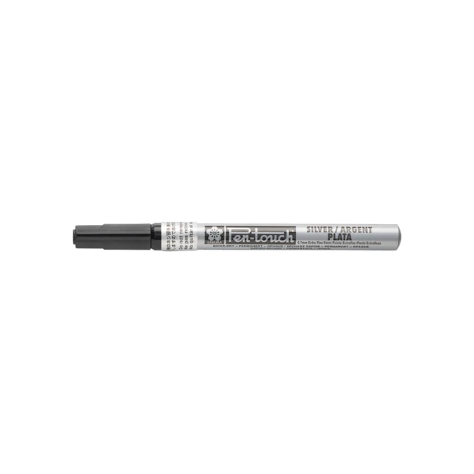 Viltstift Sakura Pen-touch extra fijn zilver