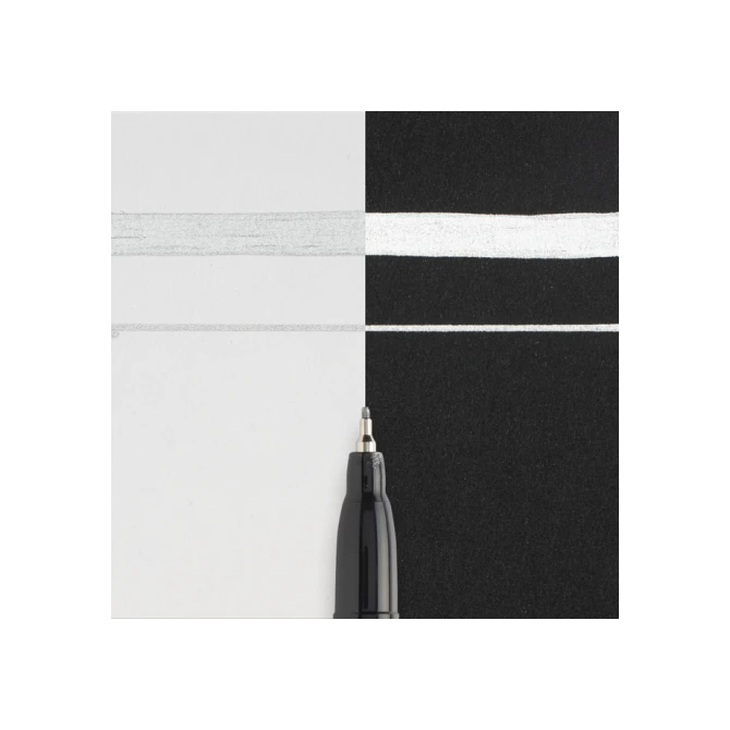 Viltstift Sakura Pen-touch extra fijn zilver