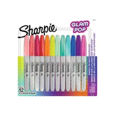 Viltstift Sharpie Glampop fijn assorti blister à 12 stuks Viltstift Sharpie Glampop fijn assorti blister à 12 stuks