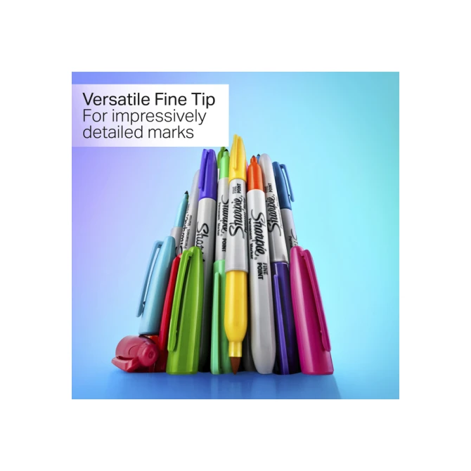 Viltstift Sharpie Glampop fijn assorti blister à 12 stuks