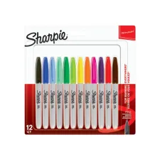 Viltstift Sharpie rond fijn assorti blister à 12 stuks Viltstift Sharpie rond fijn assorti blister à 12 stuks