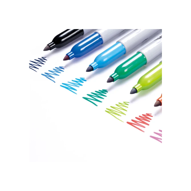Viltstift Sharpie rond fijn assorti blister à 12 stuks