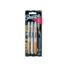 Viltstift Sharpie rond fijn metallic assorti blister à 3 stuks Viltstift Sharpie rond fijn metallic assorti blister à 3 stuks