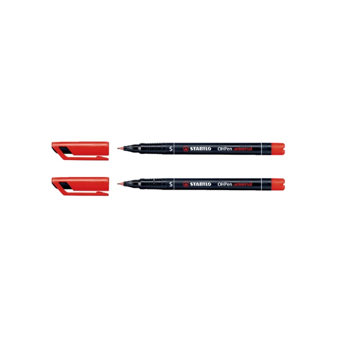 Viltstift STABILO OHpen 841/40 permanent rond superfijn rood