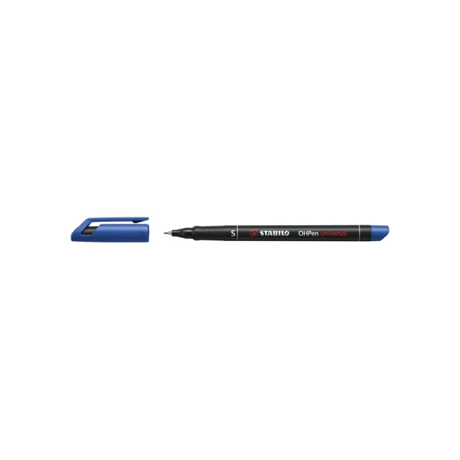 Viltstift STABILO OHpen 841/41 permanent rond superfijn blauw