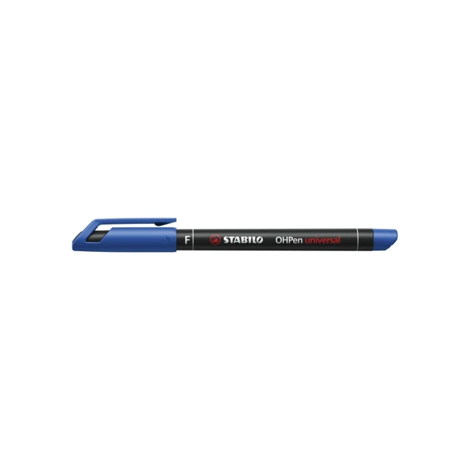 Viltstift STABILO OHpen 842/41 permanent rond fijn blauw