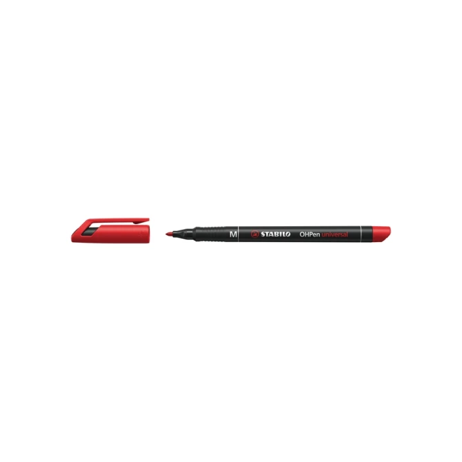 Viltstift STABILO OHpen 843/40 permanent rond medium rood