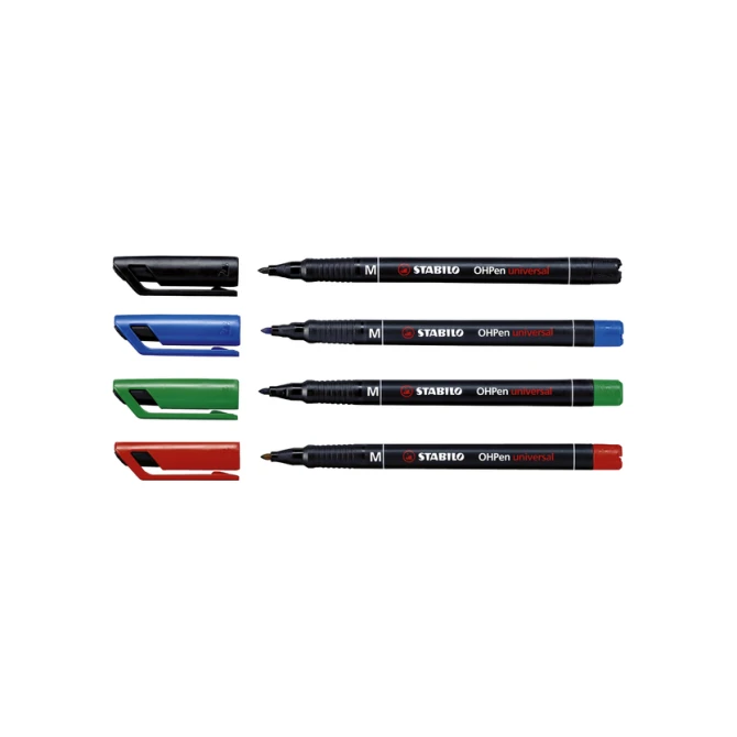 Viltstift STABILO OHpen 843/46 permanent rond medium zwart