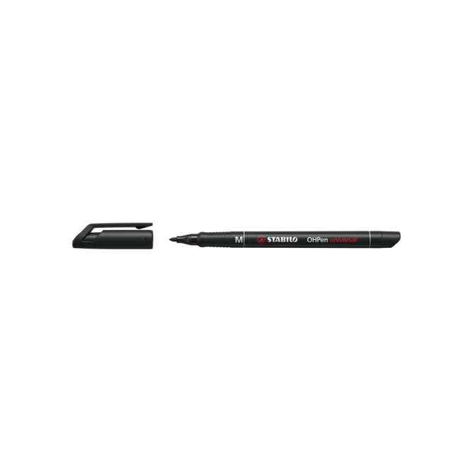 Viltstift STABILO OHpen 843/46 permanent rond medium zwart