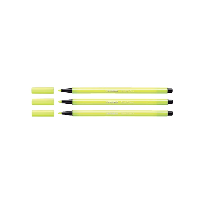 Viltstift STABILO Pen 68/024 medium neon geel