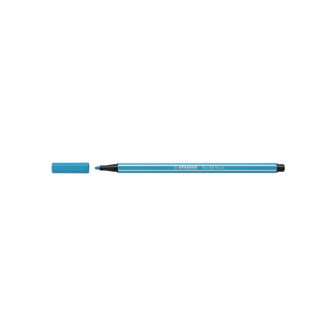 Viltstift STABILO Pen 68/031 medium neon blauw