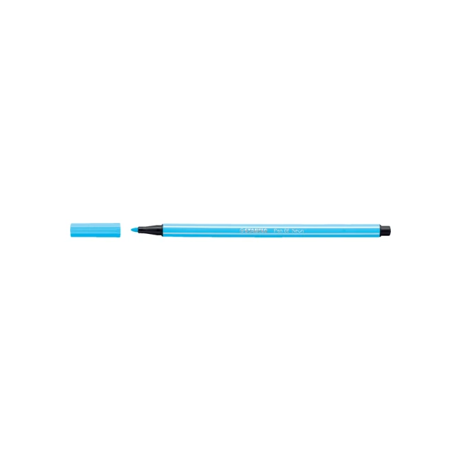 Viltstift STABILO Pen 68/031 medium neon blauw