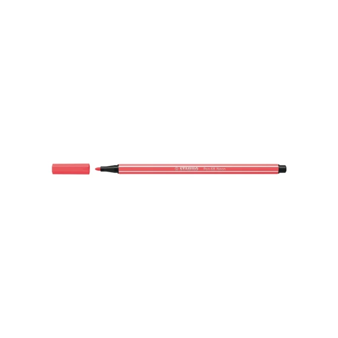 Viltstift STABILO Pen 68/040 medium neon rood